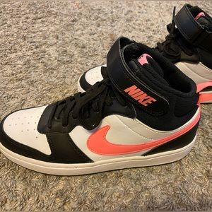 Pink Nike high rise shoes